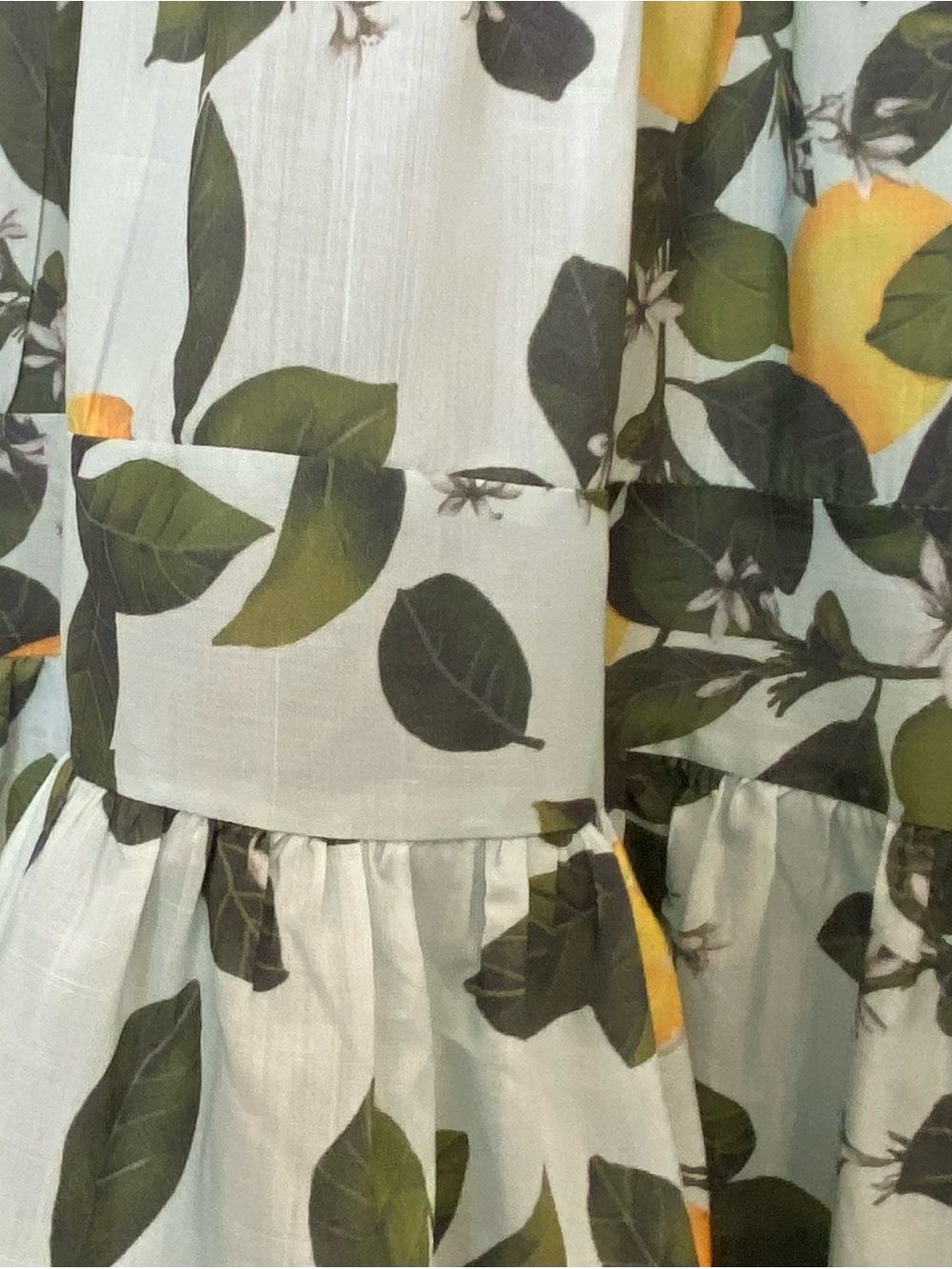 ChicWish Tie-Shoulder Lemon Print Maxi Dress in Light Blue - Picture 11 of 16